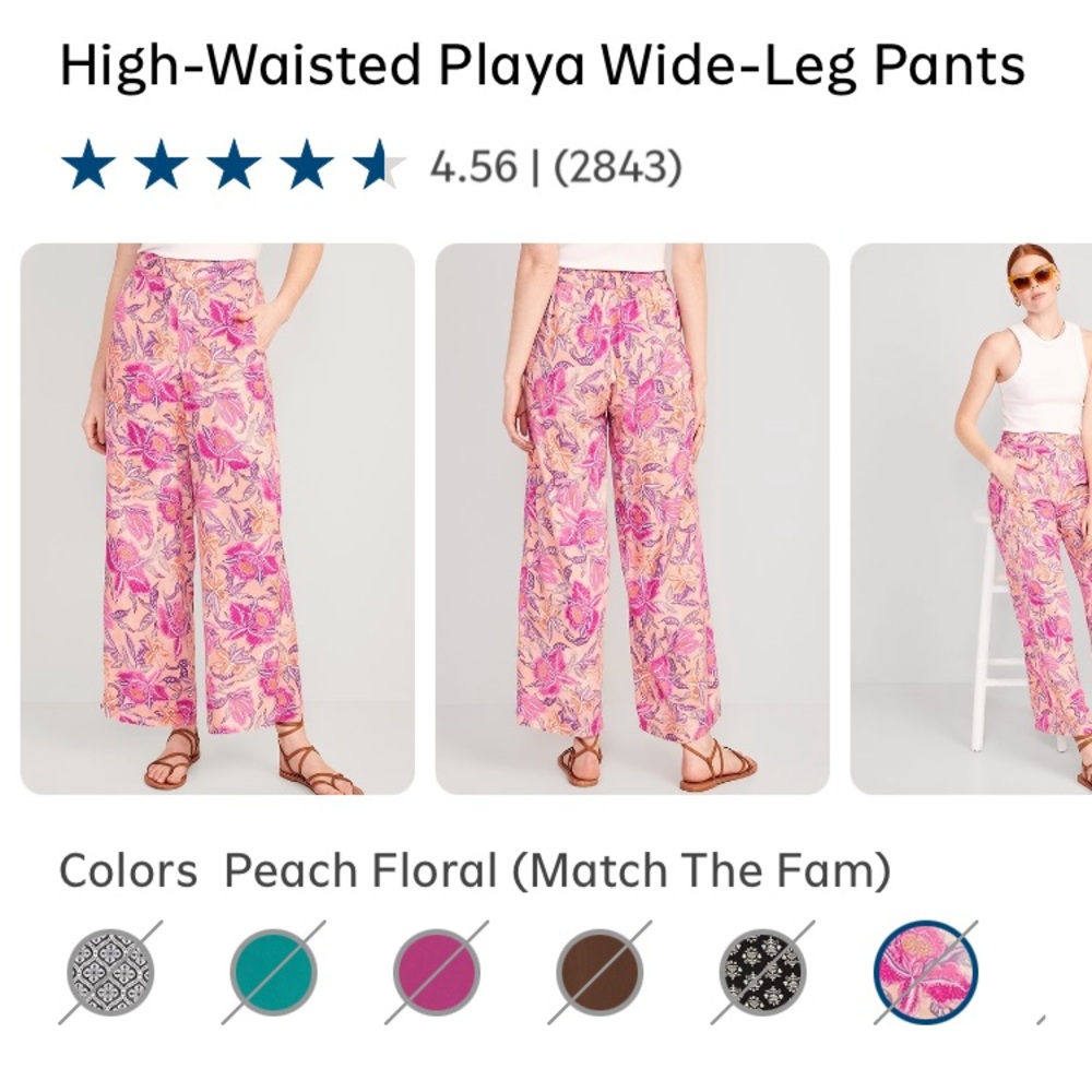 Old Navy High waisted playa wide leg pants